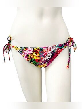 Smart & Sexy Swim Bikini Bottom XL Tie Side Colorful Floral